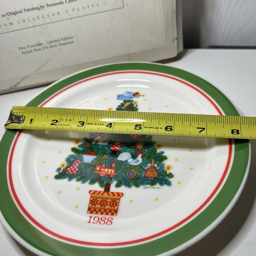 Vtg‎ 1988 Hallmark Trees of Christmas Plate Country Christmas W/Box